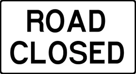 Road Closed Decal / Sticker 01