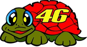 Valentino Rossi Tartarughina (Turtle) Decal / Sticker 02