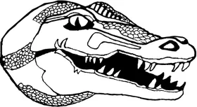 Gators Head Mascot Decal / Sticker 05