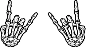 Rock On Skeleton Hands Decal / Sticker 04