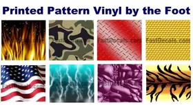 Printed Pattern Vinyl by the Foot (2 foot width)