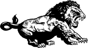 Lions Mascot Decal / Sticker 04B