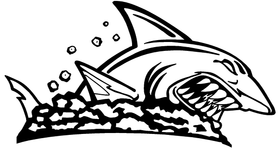 Sharks Mascot Decal / Sticker