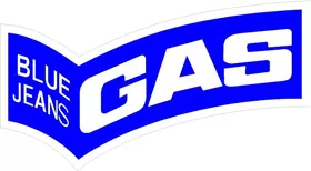 Gas Blue Jeans Decal / Sticker 04