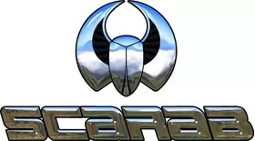 Simulated 3D Chrome Scarab Decal / Sticker 03