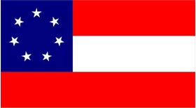 Stars and Bars Confederate Flag Decal / Sticker 45