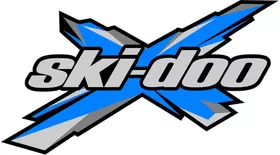 Blue and Gray Ski-Doo X Decal / Sticker 20