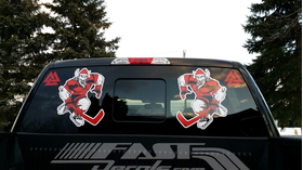 Vikings Hockey Mascot Decal / Sticker