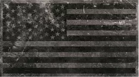 Distressed Black and Gray American Flag Decal / Sticker 69