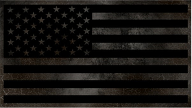 DISTRESSED BLACK AND GRAY AMERICAN FLAG DECAL / STICKER 70