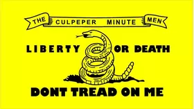 Culpeper Minutemen Flag Don't Tread on Me Decal / Sticker 03