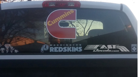 z Washington Redskins Inspired Cummins Decal / Sticker 35