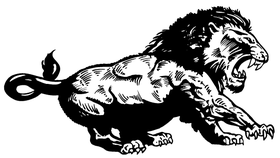 Lions Mascot Decal / Sticker 04