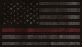 Distressed Thin Red Line American Flag Decal / Sticker 68