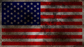 Distressed American Flag Decal / Sticker 73