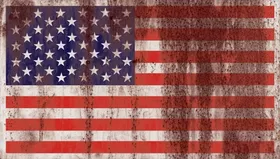 Rusted American Flag Decal / Sticker 75