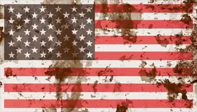 Rusted American Flag Decal / Sticker 76