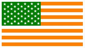 American Irish Flag Decal / Sticker 03