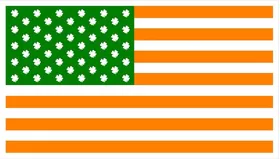 American Irish Flag Decal / Sticker 04