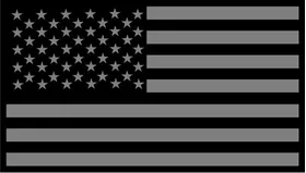 Black and Gray American Flag Decal / Sticker 88