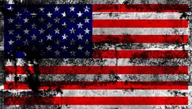 Distressed American Flag Decal / Sticker 125