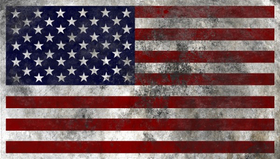 Weathered American Flag Decal / Sticker 124