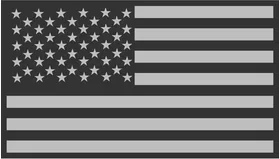 Charcoal and Light Gray American Flag Decal / Sticker 132