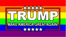 TRUMP LGBT Flag Decal / Sticker 07
