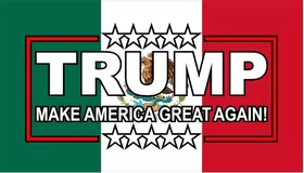 TRUMP Mexian Flag Decal / Sticker 08