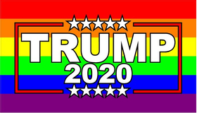 TRUMP 2020 LGBT Flag Decal / Sticker 13