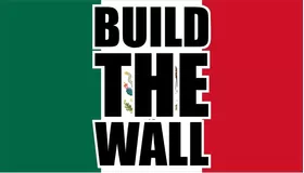 Build The Wall Mexican Flag Decal / Sticker 08