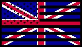 American United Kingdom Flag Decal / Sticker 01