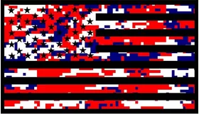 Digital Camouflage American Flag Decal / Sticker 03