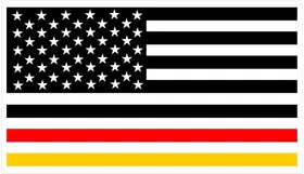 American German Flag Decal / Sticker 01