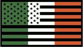 American Irish Flag Decal / Sticker 01