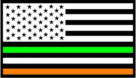 American Irish Flag Decal / Sticker 02