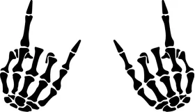 Rock On Skeleton Hands Decal / Sticker 02