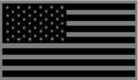 Black and Gray American Flag Decal / Sticker