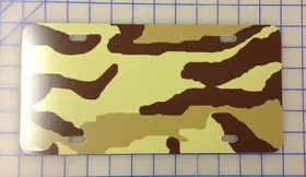 zz Tan Camouflage Blank License Plate