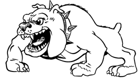 Bulldog Mascot Decal / Sticker 2