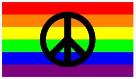 Rainbow LGBT Flag Peace Decal / Sticker 14