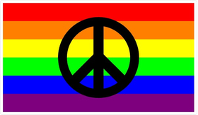 Rainbow LGBT Flag Peace Decal / Sticker 14