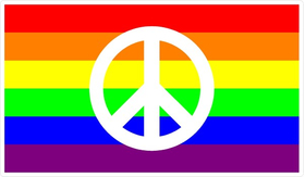 Rainbow LGBT Flag Peace Decal / Sticker 15