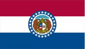 Missouri Flag Decal / Sticker 01