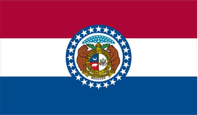 Missouri Flag Decal / Sticker 01