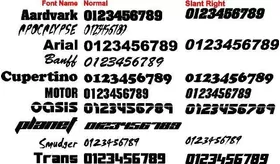 z Custom Numbering Decal / Sticker