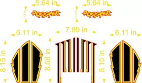 Top Gun Rooster Helmet Decal / Sticker Set 01