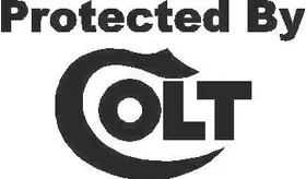 Protected By Colt Decal / Sticker 02