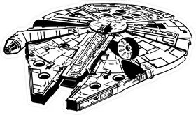 Millennium Falcon Decal / Sticker 01