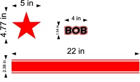 Top Gun BOB Helmet Decal / Sticker Set 01